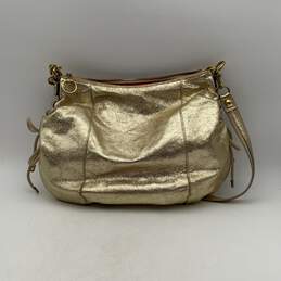 Coach Womens Poppy Gold Metallic Detachable Strap Inner Pocket Shoulder Bag alternative image