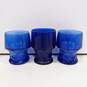 13pc. Assorted Mid-Century Blue Glass Drinkware Set image number 4