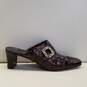 Brighton Tudor Croc Embossed Patent Leather Mule Heels Shoes Size 7 B image number 1