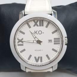 Men's Knock Out WR 10 ATM White Tone Unisex Watch Stainless Steel Watch alternative image