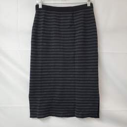 Eileen Fisher Women's Black/Gray Striped Slip-On Sweater Skirt Size PS/PP alternative image