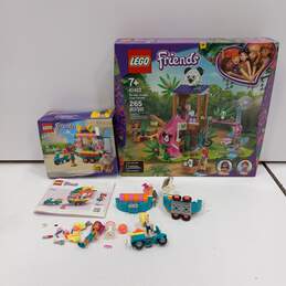 Pair of Lego Friends Sets Mobile Fashion Boutique #41719 and Panda Jungle Tree House #41422