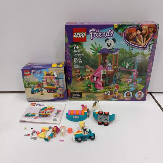 Pair of Lego Friends Sets Mobile Fashion Boutique #41719 and Panda Jungle Tree House #41422 image number 1