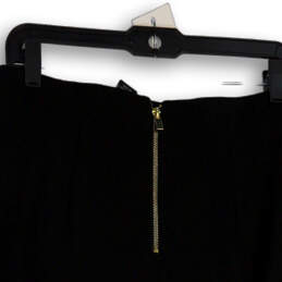 NWT Womens Black Flat Front Back Zip Classic Straight & Pencil Skirt Size 8 alternative image