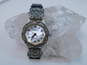 Judith Jack Sterling Silver Marcasite Case Mother Of Pearl Dial Leather Watch 21.8g image number 1