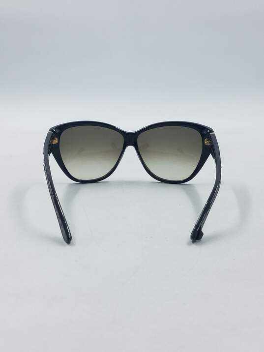 Salvatore Ferragamo Oversized Black Snakeskin Sunglasses image number 3