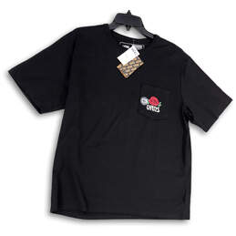 NWT Womens Black Rose Graphic Short Sleeve Crew Neck  T-Shirt Size XL