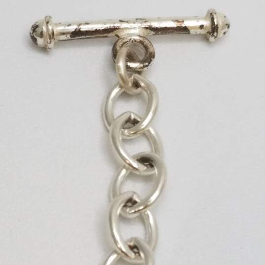 Sterling Silver Rolo Chain Trinket Box Charm 7 7/8inch Bracelet 14.0g image number 7