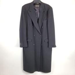 Pierre Cardin Men Black Wool Coat L/XL