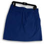 Womens Blue Mid Rise Pockets Shorts Lined Activewear Athletic Skorts Size T6 image number 2