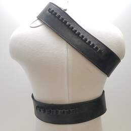 Unbranded Western Leather Cartridge Black Gun Belt Size 32 & 36 alternative image