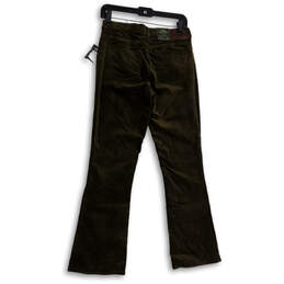 NWT Womens Green Pockets Slimming Fit Bootcut Leg Corduroy Pants Size 2P alternative image