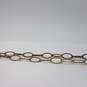 Sterling Silver Gold Tone Textured Oval Link Necklace 15.1g image number 5
