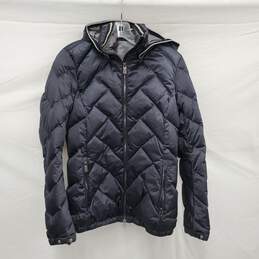 Tony Sailor WM's Nylon Polyester Quilted Puffer Blue Hooded Jacket Size 6 US