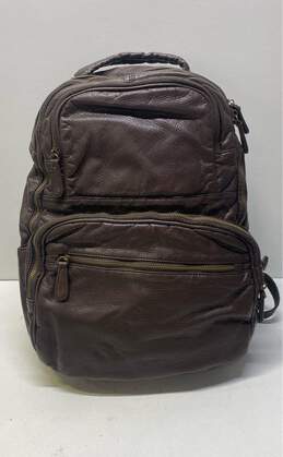 GH BASS Leather City Backpack Brown