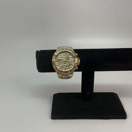 Designer Michael Kors MK-2304 Gold-Tone Round Dial Analog Wristwatch