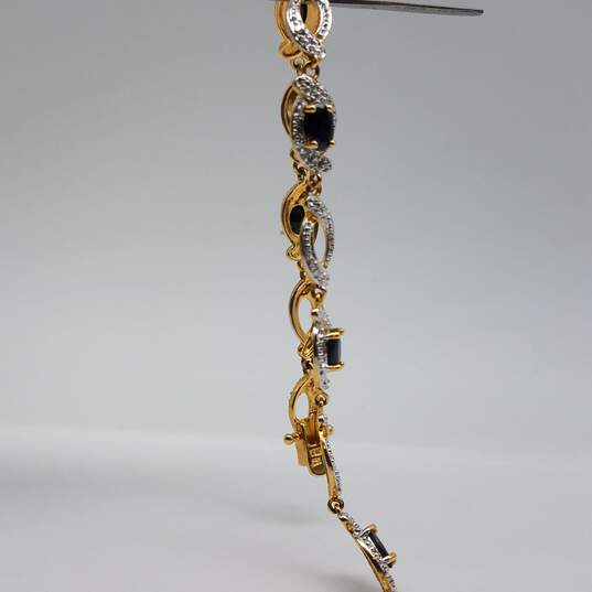Ross Simons Gold Over Sterling Diamond & Sapphire Bracelet w/Box 7.1g image number 7