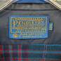 Pendleton Vintage Teal & Blue Wool Plaid Snap Button Shirt MN Size L image number 3