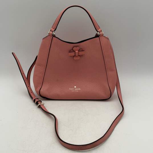 Kate Spade Womens Pink Adjustable Strap Triple Compartment Shoulder Bag Purse image number 1