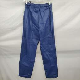 Pamela McCoy Collections Blue Genuine Leather Pants NWT Size S alternative image