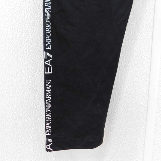 Emporio Armani Black Logo Print XS Legging NWT image number 2