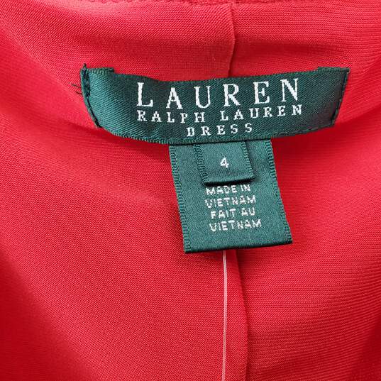 Ralph Lauren Red Midi Dress Women's 4 NWT image number 3