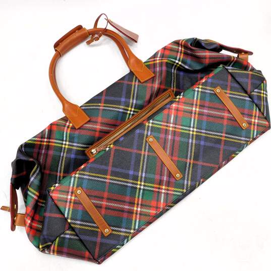 Dooney & Bourke Windsor Charcoal Plaid Large Weekender Bag image number 7