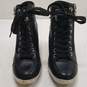 Harley Davidson Parkdale Black Leather Lace Up Wedge Boots Shoes Women's Size 7.5 B image number 5