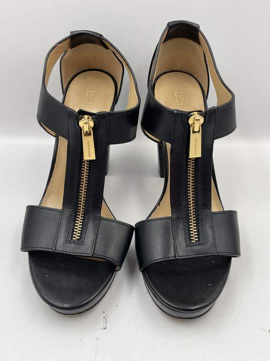 Womens Berkeley Black Open Front Strappy Sandals Size 8M W-0559467-H image number 3