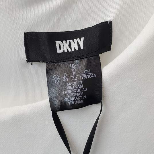 DKNY White Belted Shift Dress Size 10 image number 3