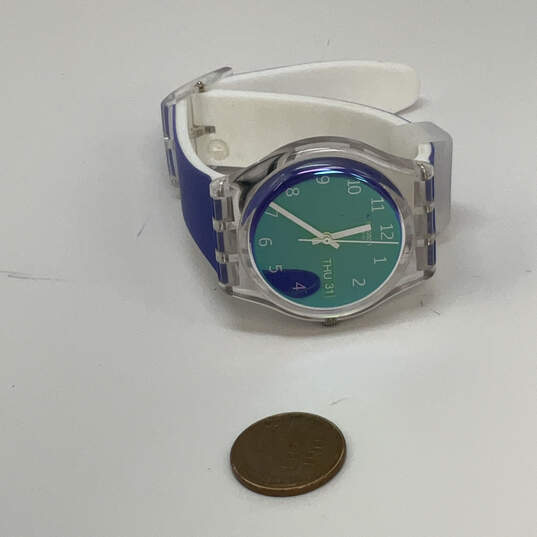 Designer Swatch Ultralavande Solar Spectrum Glass Dial Analog Wristwatch image number 3