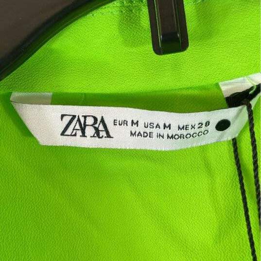 Zara Lime Green Casual Dress - Size Medium image number 5