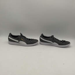 NWT Womens 37020404 Gray Suede Round Toe Low Top Lace Up Sneaker Shoes Sz 9