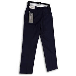NWT Mens Blue Flat Front Slash Pockets Straight Leg Dress Pants Size 30/30 alternative image
