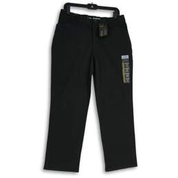 NWT Lee Womens Black All Day Straight Leg Mid-Rise Ankle Pants Size 10