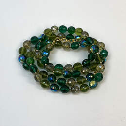 Designer Joan Rivers Gold-Tone Iridescent Green Faceted Glass Beaded Necklace alternative image