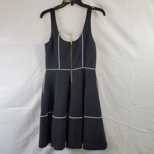 ABS Women Black/White Piping Dress M NWT image number 2