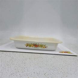 VTG Corning Ware Spice Of Life 20x14 Cutting Board Counter Saver w/ Roaster Baking Dish