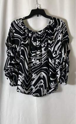 NWT Joseph Ribkoff Womens Black White Balloon Sleeve Pullover Blouse Top Size 4 alternative image