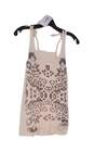 Womens White Animal Print Sleeveless Scoop Neck Tank Top Size Small image number 1