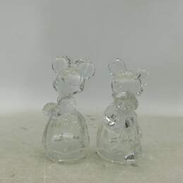 Lenox Disney Lead Crystal Glass Minnie And Minnie Mouse Salt & Pepper Shakers