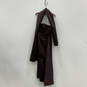 NWT Womens Brown Embroidered Strapless Long A-line Dress With Scarf Size 6 image number 2