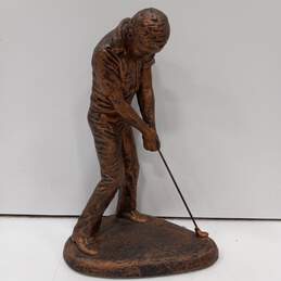 West Art Bronze Plated 14" Male Putter Golf Statue