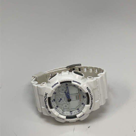 Designer Casio G-Shock GA-100A White Multi-Functional Digital Wristwatch image number 3