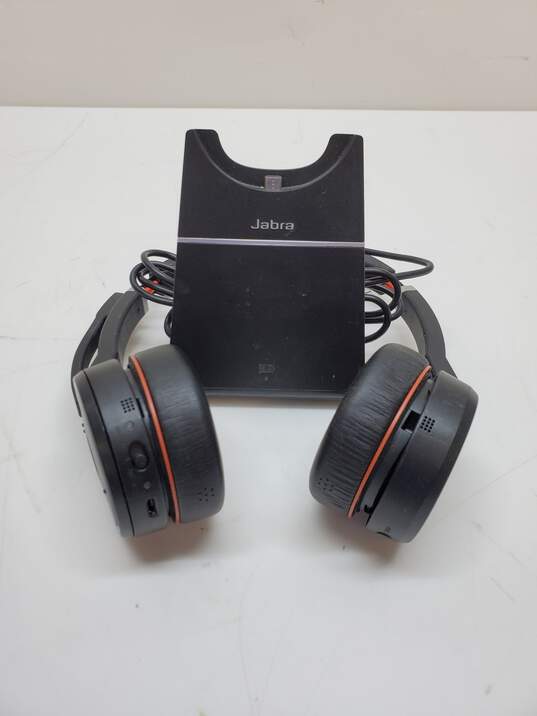 Jabra Evolve 75 Wireless Bluetooth Headset W/Stand Untested image number 1