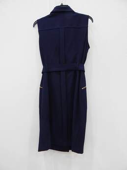 Women's Calvin Klein Navy Blue Moto Tank Dress Size 8 alternative image