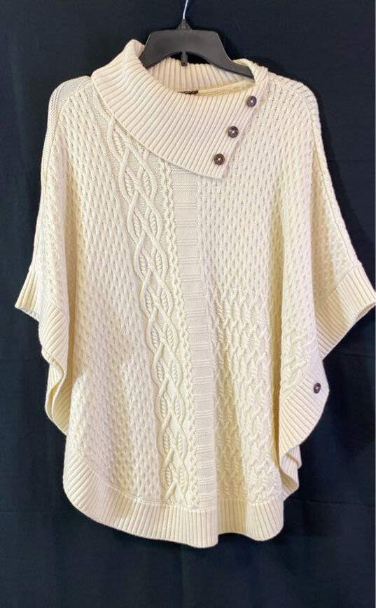 Talbots Women's Ivory Cable Knit Sweater- S NWT image number 1