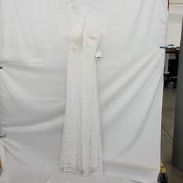 DB Studio Lace Sheath Wedding Dress Size 10 Waist 28 alternative image