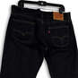 Mens Black 514 Denim Dark Wash Pockets Stretch Straight Leg Jeans Sz 34x34 image number 4