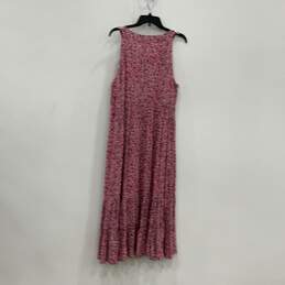 NWT Womens Pink Floral V-Neck Sleeveless Long Maxi Dress Size Large alternative image